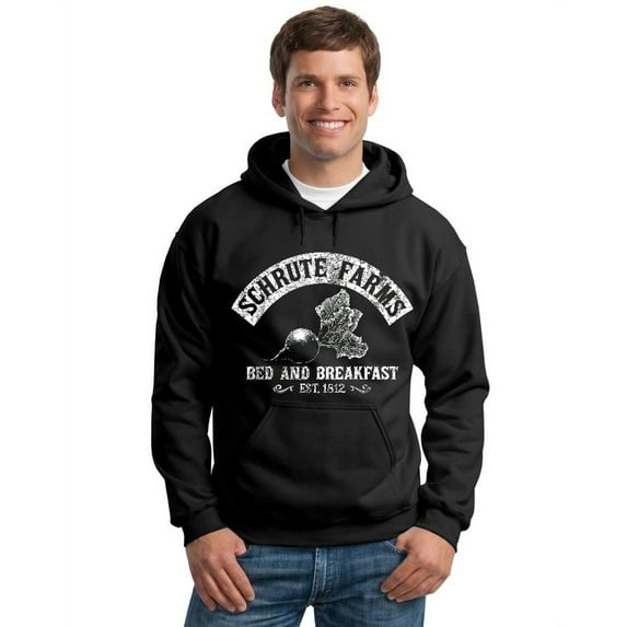 P&B Schrute Farms Beets Bed & Breakfast Funny Hooded Sweatshirt, 2XL, Black