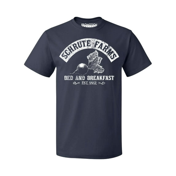 P&B Schrute Farms Beets Bed & Breakfast Funny Men's T-shirt, S, Navy