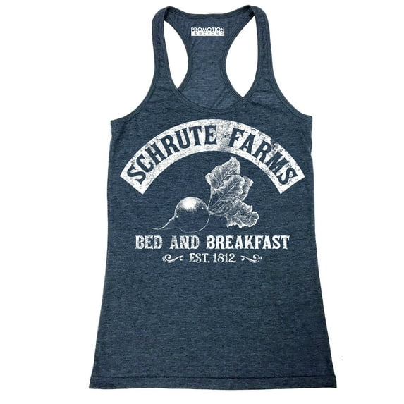 P&B Schrute Farms Beets Bed & Breakfast Funny Women's Tank Top, XL, H. Navy