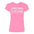 thumbnail image 1 of P&B Science Knows Sarcasm Women's T-shirt, Azalea Pink, 2XL, 1 of 2