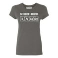 thumbnail image 1 of P&B Science Knows Sarcasm Women's T-shirt, Charcoal, S, 1 of 2