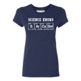 thumbnail image 1 of P&B Science Knows Sarcasm Women's T-shirt, Navy, 2XL, 1 of 2