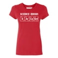 thumbnail image 1 of P&B Science Knows Sarcasm Women's T-shirt, Red, S, 1 of 2