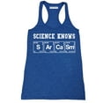 thumbnail image 1 of P&B Science Knows Sarcasm Women's Tank Top, Heather Royal, XL, 1 of 2