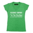 thumbnail image 1 of P&B Science Knows Sarcasm Women's V-neck, Heather Green, M, 1 of 2