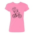 thumbnail image 1 of P&B Squirrel Riding Bike Women's T-shirt, 2XL, Azalea Pink, 1 of 2