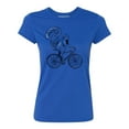 thumbnail image 1 of P&B Squirrel Riding Bike Women's T-shirt, 3XL, Royal, 1 of 2
