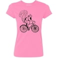 thumbnail image 1 of P&B Squirrel Riding Bike Women's T-shirt, M, Azalea Pink, 1 of 3