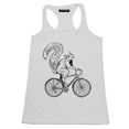 thumbnail image 1 of P&B Squirrel Riding Bike Women's Tank Top, S, White, 1 of 2
