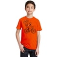 thumbnail image 1 of P&B Squirrel Riding Bike Youth T-shirt, XL, Orange, 1 of 2