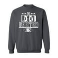 thumbnail image 1 of P&B The Legend Has Retired 2021 Funny Crewneck Sweatshirt, L, Charcoal, 1 of 2
