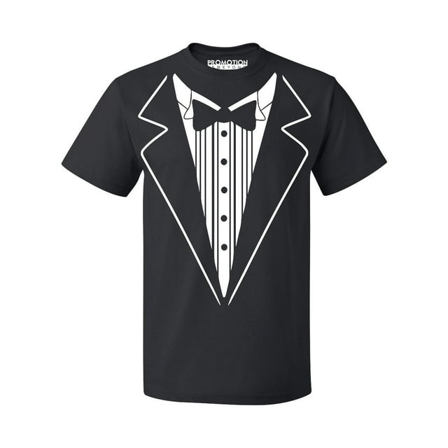 P&B Unisex Tuxedo White Wedding Party Tshirt, Casual Active Wear