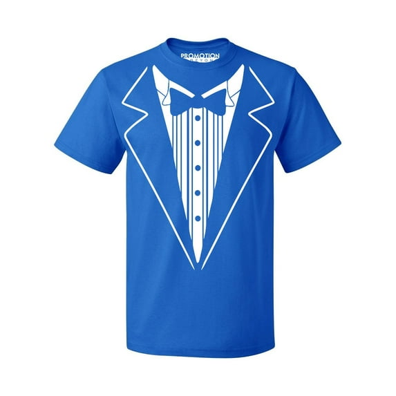 P&B Tuxedo White Funny Wedding Ceremony Party Men's T-shirt, M, Royal