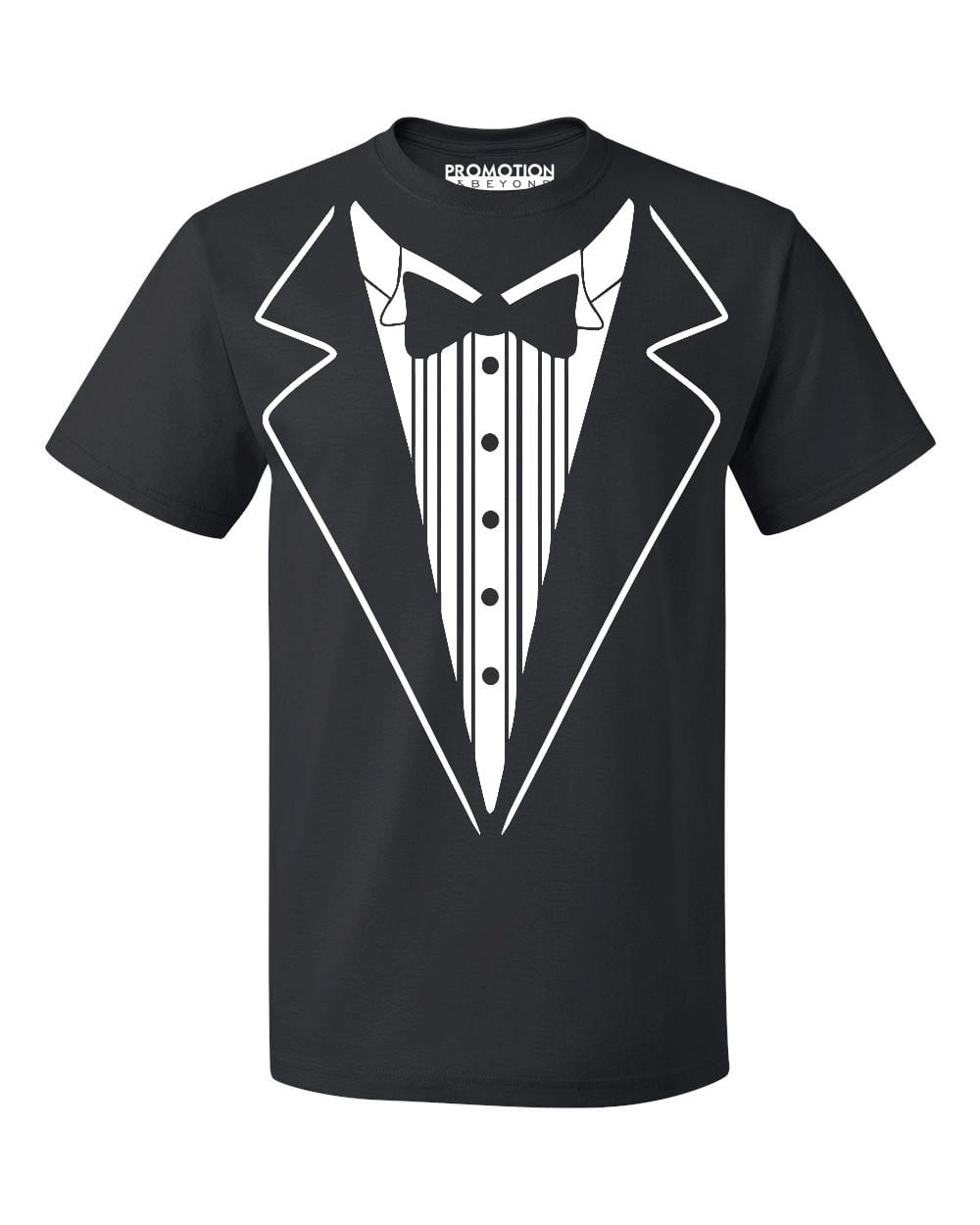 P&B Tuxedo White Funny Wedding Ceremony Party Men's T-shirt, XL, Black ...