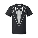 P&B Tuxedo White Funny Wedding Ceremony Party Men's T-shirt, XL, Black ...