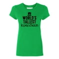 thumbnail image 1 of P&B WORLD'S TALLEST LEPRECHAUN EVER Irish St Patrick's Day Women's T-shirt, XL, Green, 1 of 2