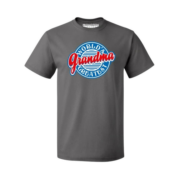 P&B World's Greatest Grandma Funny Men's T-shirt, Charcoal, 3XL