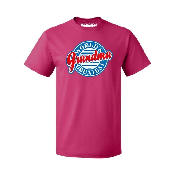 P&B World's Greatest Grandma Funny Men's T-shirt, Cyber Pink, XL