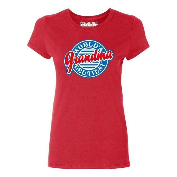 P&B World's Greatest Grandma Funny Women's T-shirt, Red, 3XL