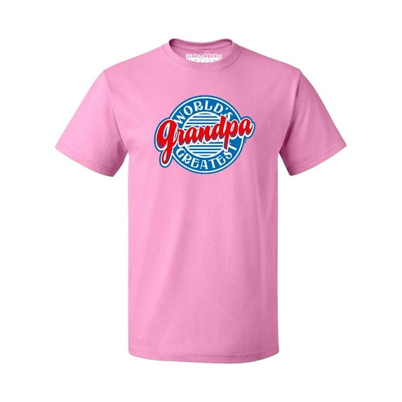 P&B World's Greatest Grandpa Funny Men's T-shirt, S, Azalea Pink