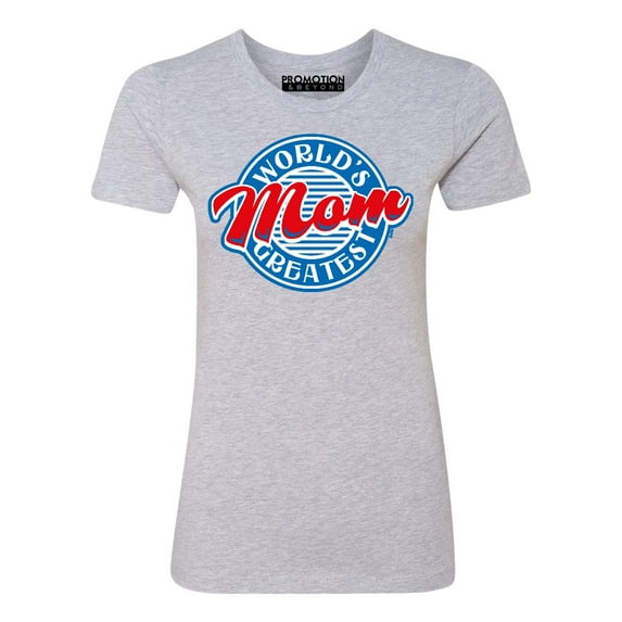 P&B World's Greatest Mom Funny Women's T-shirt, Heather Gray, S