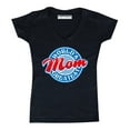 thumbnail image 1 of P&B World's Greatest Mom Funny Women's V-neck, Black, S, 1 of 2