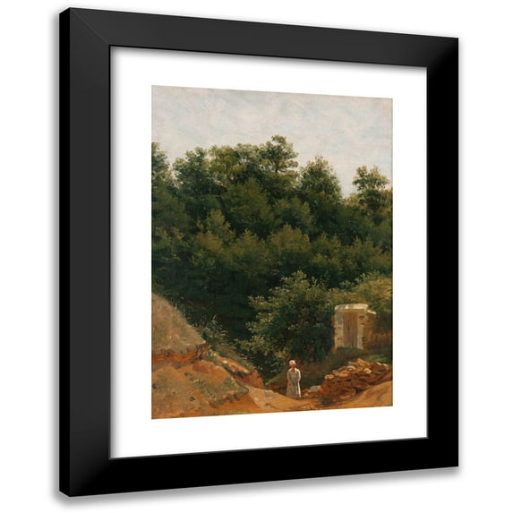 P. C. Skovgaard 11x14 Black Modern Framed Museum Art Print Titled - Landscape Study (1840s)