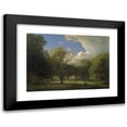 thumbnail image 1 of P. C. Skovgaard 14x11 Black Modern Framed Museum Art Print Titled - Summer Afternoon with a Passing Shower. the Deer Park in Jagersborg North of Copenhagen (1873 - 1874), 1 of 5