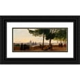 thumbnail image 1 of P. C. Skovgaard 14x8 Black Ornate Wood Framed Double Matted Museum Art Print Titled: View from Monte Pincio Hill in Rome (&nbsp;1861), 1 of 5