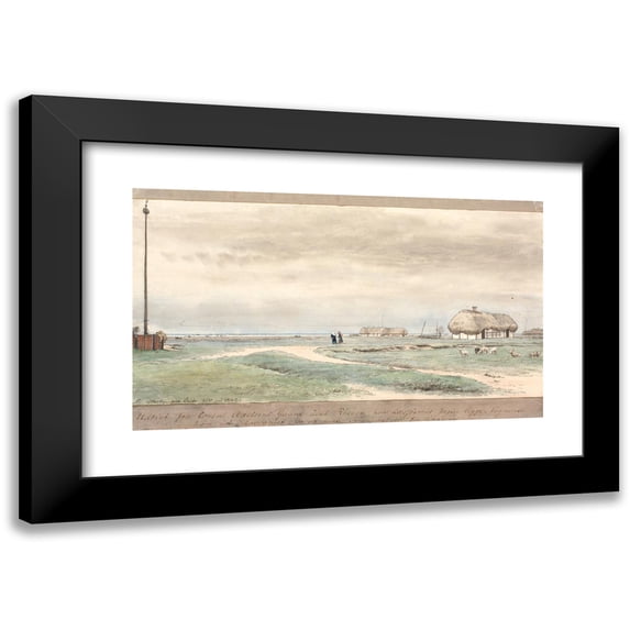 P. C. Skovgaard 18x12 Black Modern Framed Museum Art Print Titled - View from Consul Axelsens Gaard Until Rheden, Where the Loads' Hunting Lies (1848 - 1849)