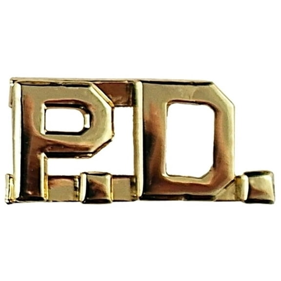 Hero's Pride P.D. Die Struck Letters – Gold Finish – 3/8" – Pair