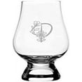 thumbnail image 1 of P Daishy Daisy Monogram Etched 2.5oz Glencairn Wee Whisky Glass, 1 of 1