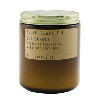 P.F. Candle Co. Standard Candle - Black Fig (7.2 oz Soy Wax, 40-50 Hour Burn Time, Amber Glass Jar)