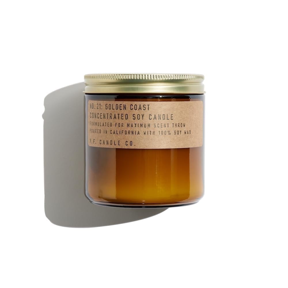 Golden Coast 12.5 oz Amber Jar Scented Soy Candle