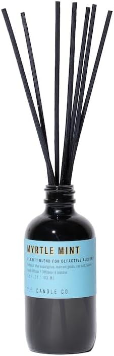 P.F. Candle Co. Myrtle Mint Alchemy Scented Rattan Reed Diffuser (3.5 ...