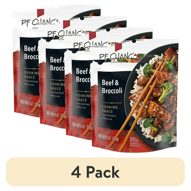 (4 pack) P.F. Chang's Home Menu Beef and Broccoli Cooking Sauce and