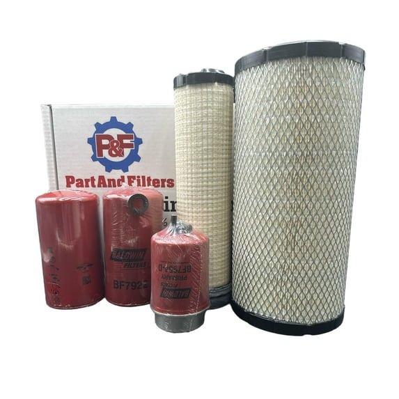 P&F Filter Kit for CASE 580N, 580 Super N & 580SN With 445T/M3 4.5L Turbo