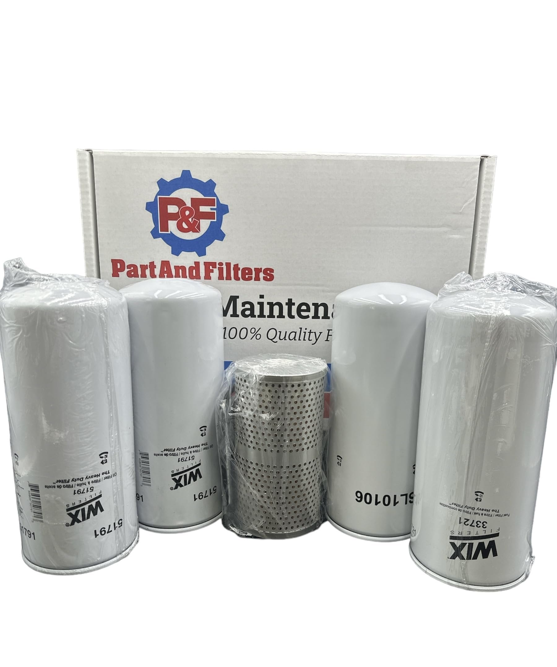 P&F Filter Kit for Volvo D13 Oil Change 51791 x2, WL10106, 33721, 33651