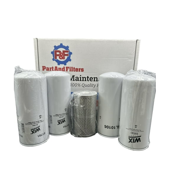 P&F Filter Kit for Volvo D13 Oil Change 51791 x2, WL10106, 33721, 33651