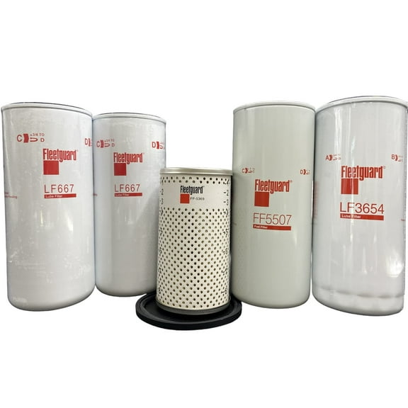 P&F Filter Kit for Volvo D13 Oil Change, Includes Fuel Filter Replace 20972293 & 2 Oil Filters 21707133, 21707132