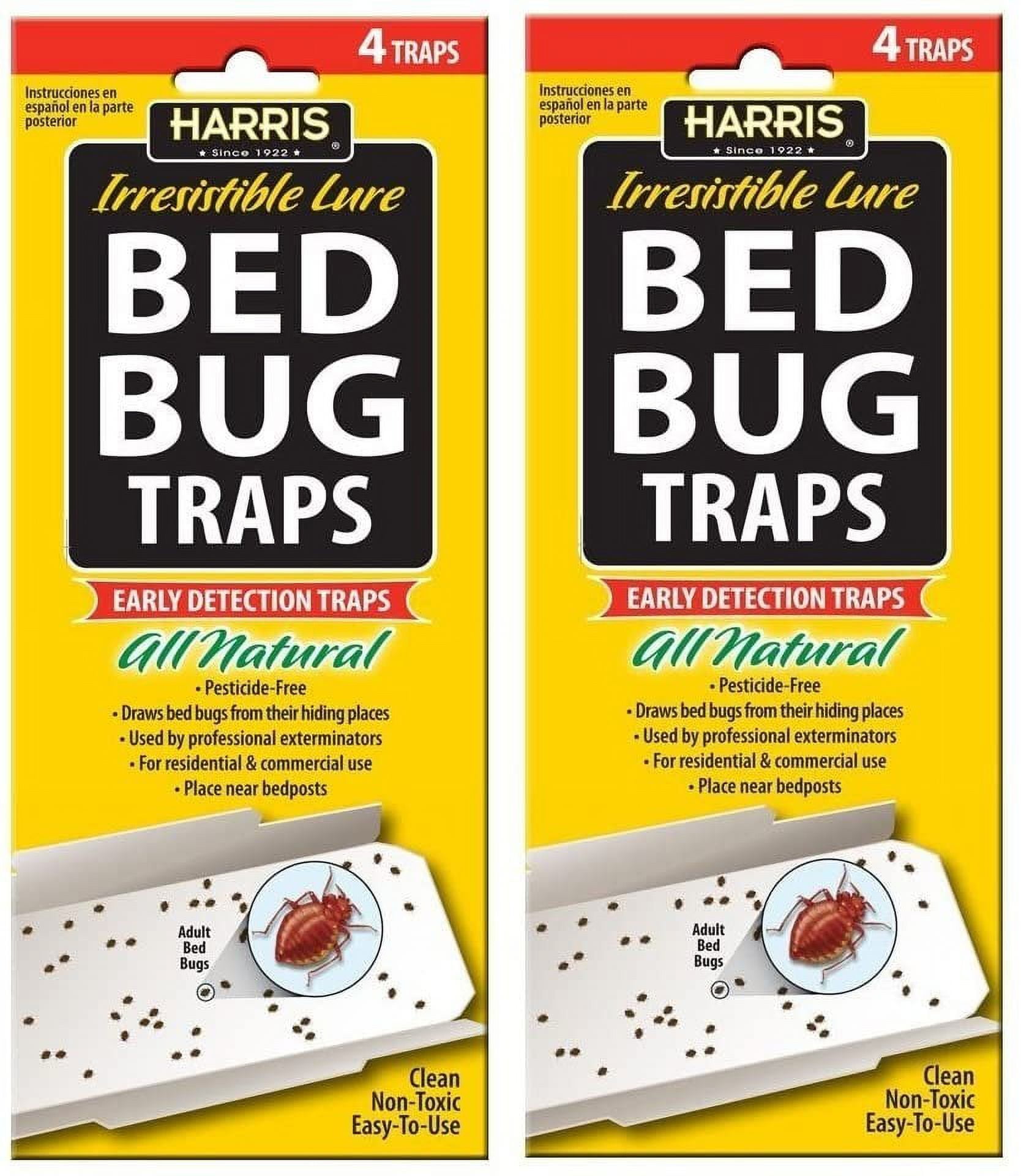 P. F. Harris Mfg. Bed Bug Traps w/Irresistible Lures 2-Pack of 4 8 Traps