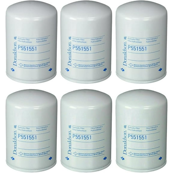 P&F Hydraulic Filter P551551 Pack of 6 Replaces 6515541, 1A9162, 127681061, BT839-10