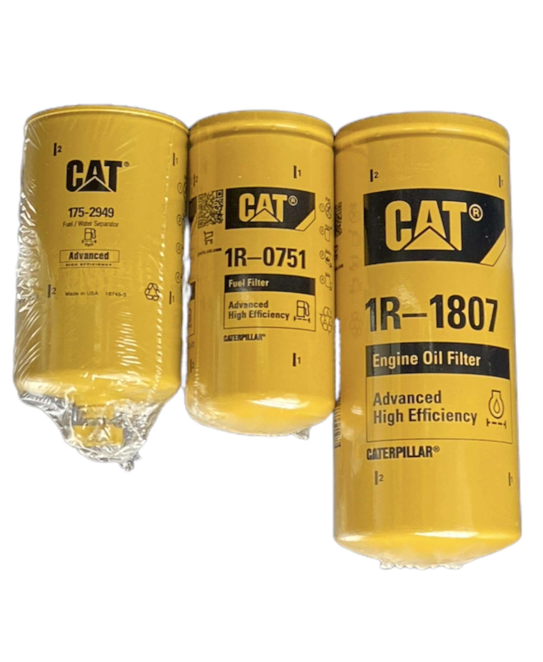 P&F Oil Change Filter Kit For CAT Caterpillar Engine 1R-1807, 1R-0751, 175-2949