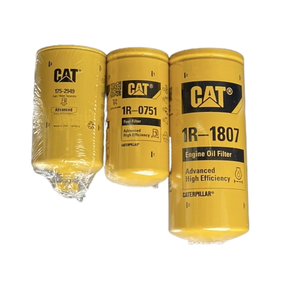 P&F Oil Change Filter Kit For CAT Caterpillar Engine 1R-1807, 1R-0751, 175-2949