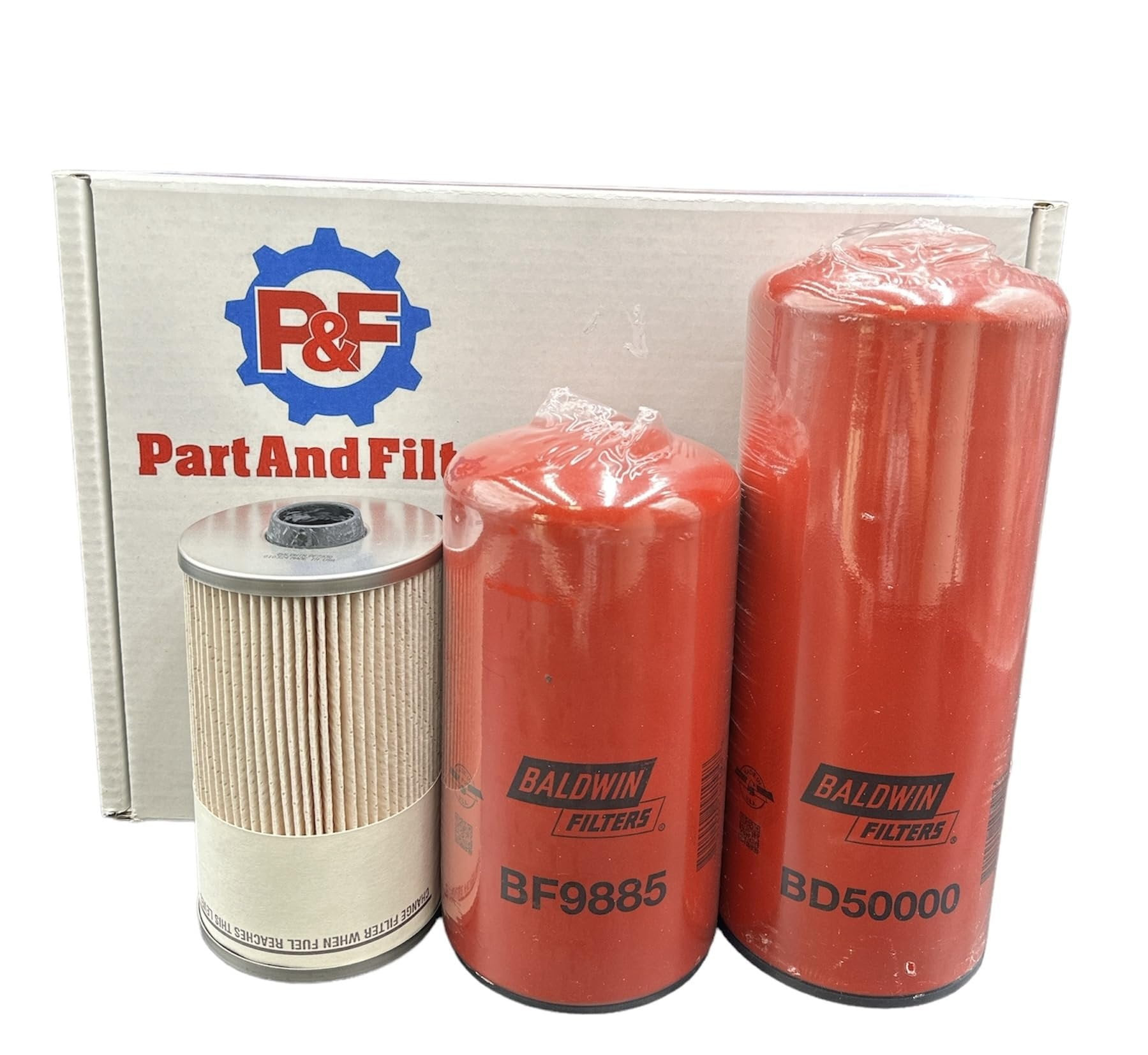 P&F Oil Change Filter Kit For Cummins ISX15 BD50000 - BF9885 - PF7930 Replace LF14000NN - FF5776 - FS19765