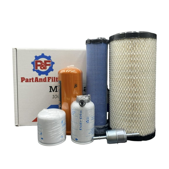 P&F Service Filter Kit for Case SR200 SR220 SR250 SV250 SV300 TR270 TR320 TV380 skid loaders & TR270 TR320 TV380 track loaders
