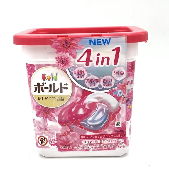 P&G Japan Bold 4 In 1 Laundry Detergent Ball - Flesh Flower Savon 12pc
