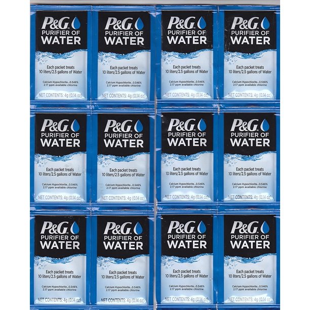 P&G Purifier of Water Portable Water Purifier Packets. Emergency Water Filter Purification