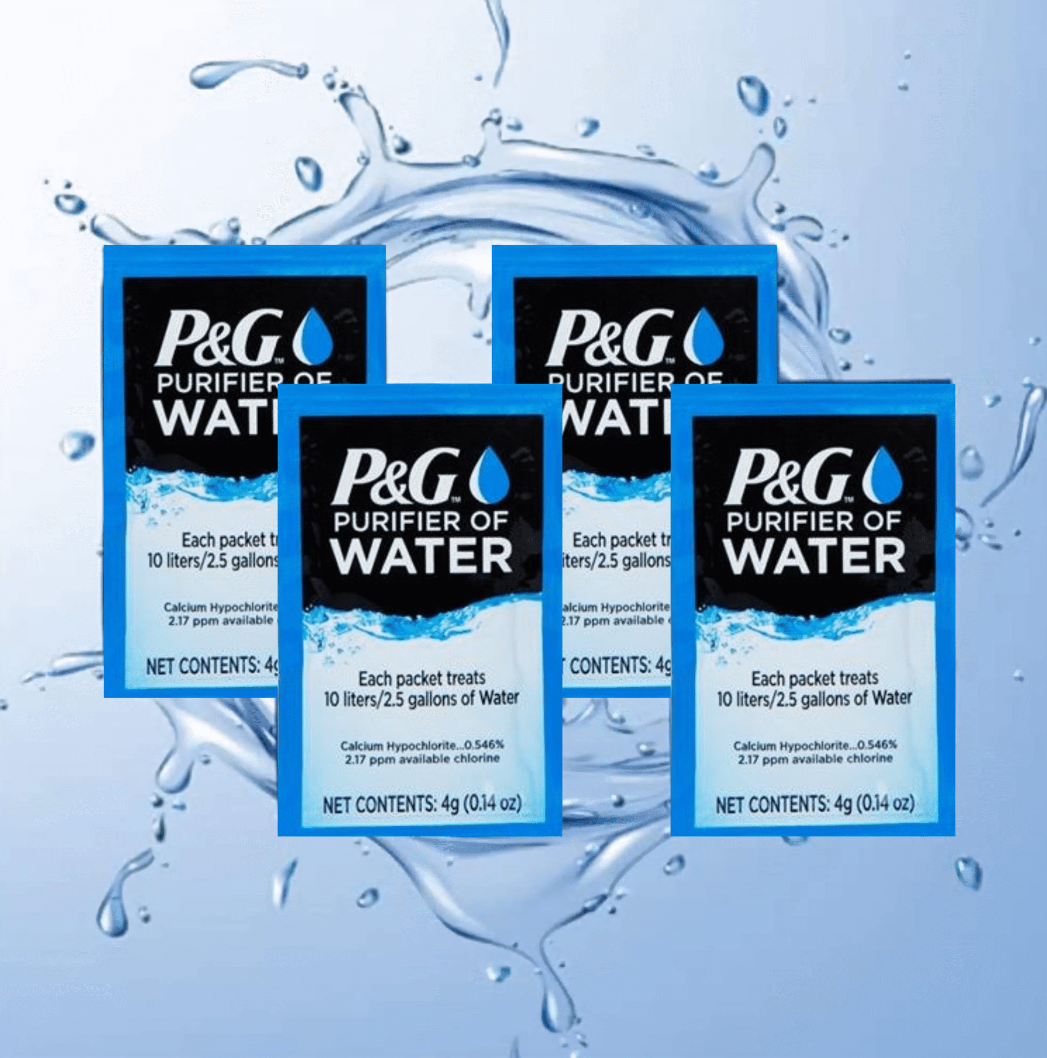 P&G Purifier of Water Portable Water Purifier Packets. Emergency Water