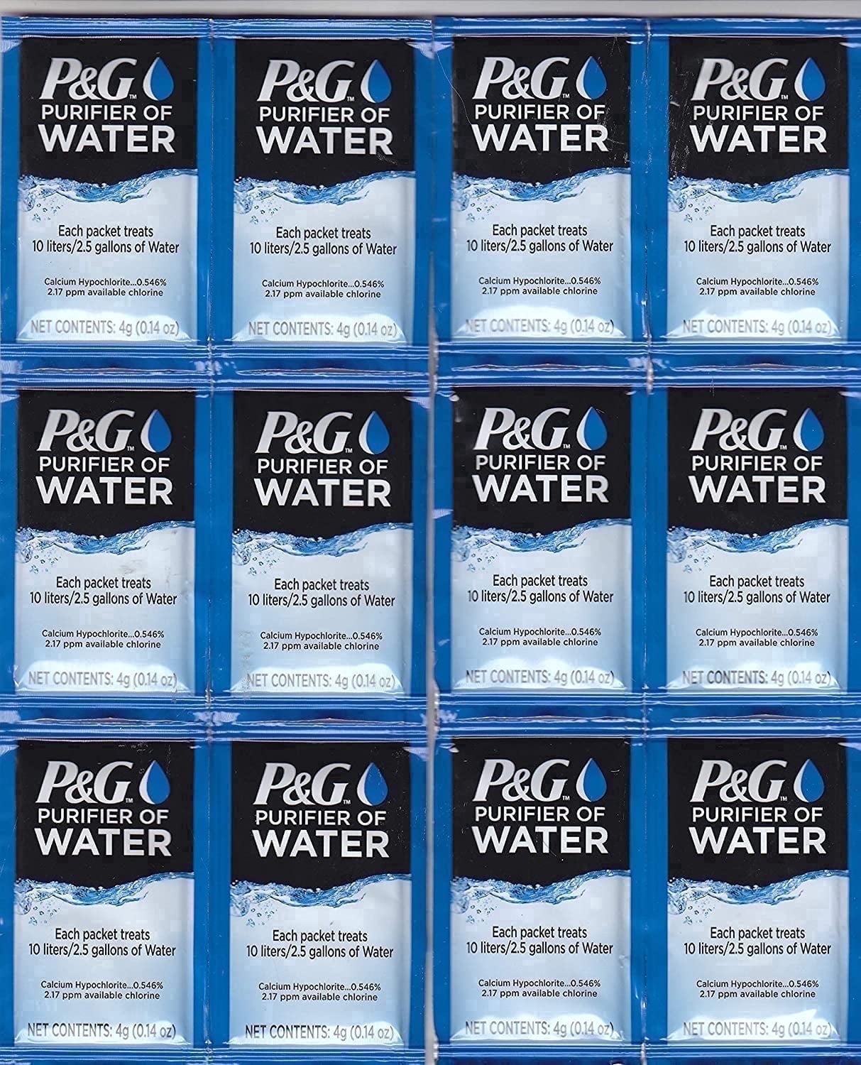 Cooking Powder Packets P&G Portable Water Purifier Packets for Travel, Camping, Hiking ...